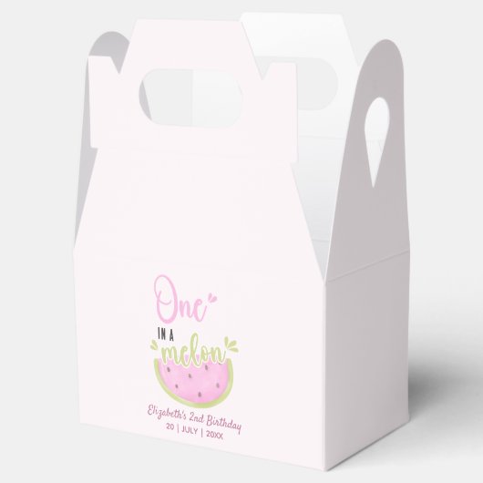 Funny Birthday watermelon Girl one in a melon Bedankdoosjes (Geopend)