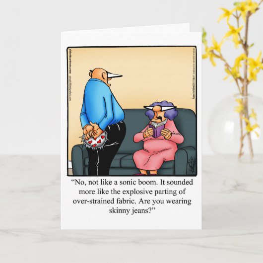 Funny Birthday Wenskaart Kaart (Gele Bloem)