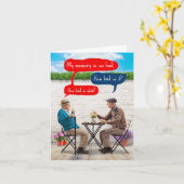 Funny Birthday Wenskaart - Mannen Slecht Geheugen Kaart (Gele Bloem)