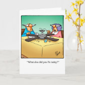 Funny Birthday Wenskaart voor hem Kaart (Gele Bloem)