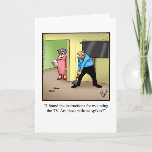 Funny Birthday Wenskaart voor Hem "Spectickles" Kaart (Voorkant)