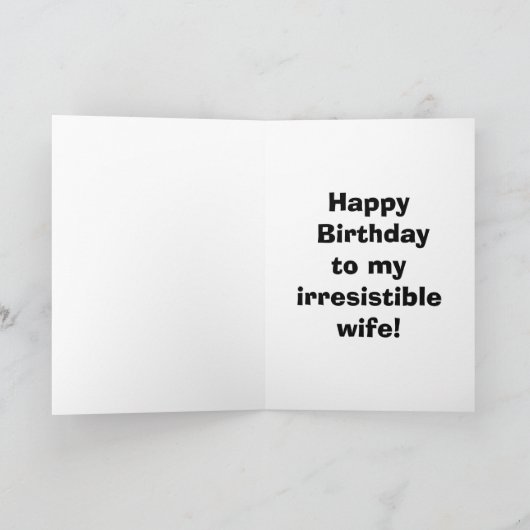 Funny Birthday Wenskaart voor vrouw Kaart (Binnen)