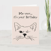 Funny Birthday wil een kat worden Kaart (Voorkant)
