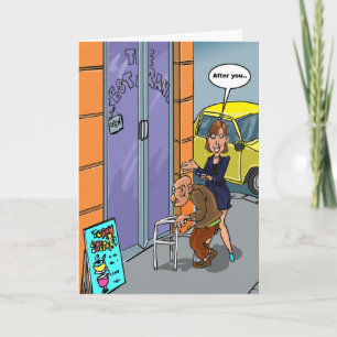 Funny Birthday Wishes - Age Before Beauty Kaart