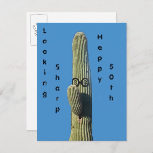 Funny Birthday Wishes Cactus Humor Briefkaart (Voorkant / Achterkant)