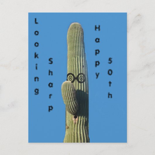 Funny Birthday Wishes Cactus Humor Briefkaart (Voorkant)