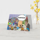 Funny Birthday Wishes - Death by Celebration Kaart (Gele Bloem)