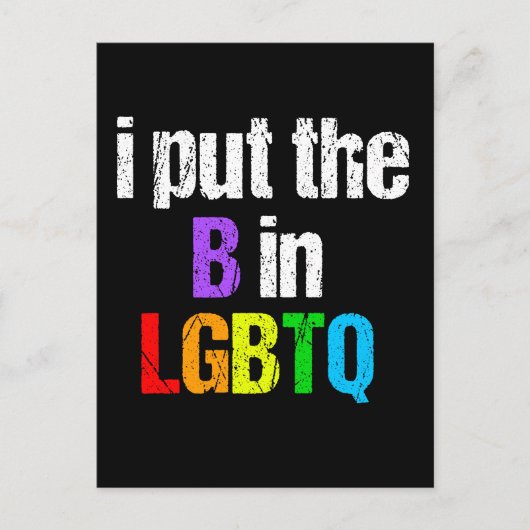Funny Bisexual LGBTQ Rainbow Humor Quote Briefkaart (Voorkant)
