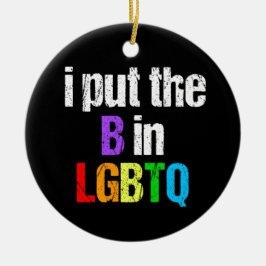 Funny Bisexual LGBTQ Rainbow Humor Quote Keramisch Ornament