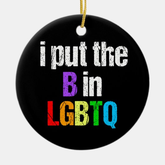 Funny Bisexual LGBTQ Rainbow Humor Quote Keramisch Ornament (Voorkant)