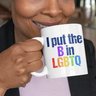 Funny Bisexual LGBTQ Rainbow Humor Quote Koffiemok
