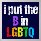 Funny Bisexual LGBTQ Rainbow Humor Quote Poster (Voorkant)