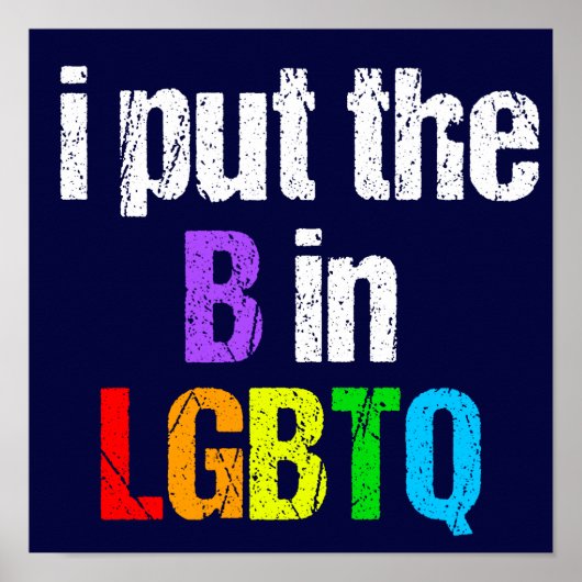 Funny Bisexual LGBTQ Rainbow Humor Quote Poster (Voorkant)