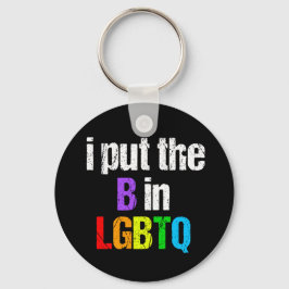 Funny Bisexual LGBTQ Rainbow Humor Quote Sleutelhanger