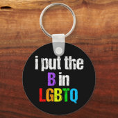 Funny Bisexual LGBTQ Rainbow Humor Quote Sleutelhanger (Voorkant)