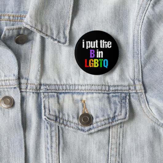 Funny Bisexual LGBTQ Ronde Button 5,7 Cm (In situ)