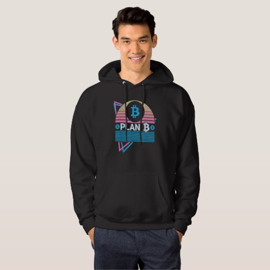 Funny Bitcoin Crypto BTC Cryptocurrency Plan B Hoodie (Voorkant volledig)