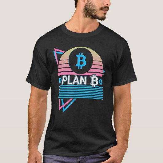 Funny Bitcoin Crypto BTC Cryptocurrency Plan B T-shirt (Voorkant)