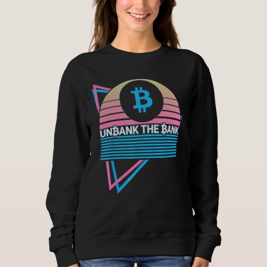 Funny Bitcoin Crypto BTC Cryptocurrency Unbank The Trui (Voorkant)