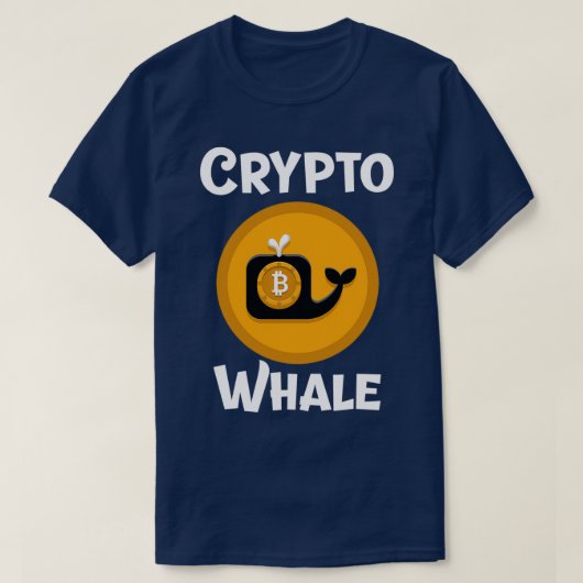 Funny Bitcoin Crypto Whale T-shirt (Design voorkant)