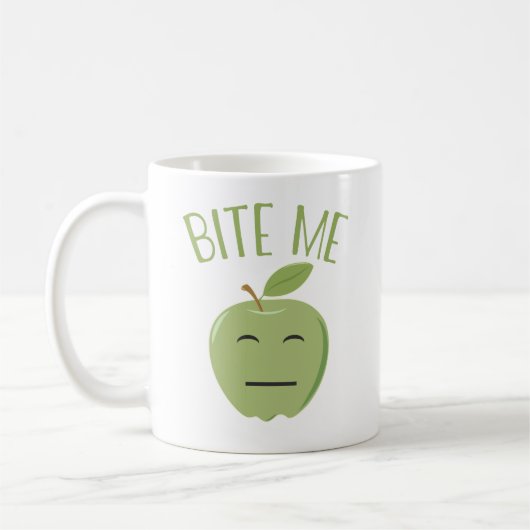 Funny Bite me Apple Coffe Mok (Links)