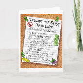 Funny Bithrday Kaart - Grumpy Old Fart to Do List (Voorkant)