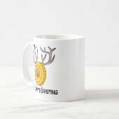 Funny Bitmunt Reindeer Merry Crypto Kerstmis Koffiemok (Voorkant links)