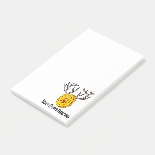Funny Bitmunt Reindeer Merry Crypto Kerstmis Post-it® Notes (Schuin)