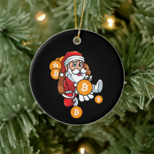 Funny Bitmunt Santa Matching Crypto Kerstmis Keramisch Ornament