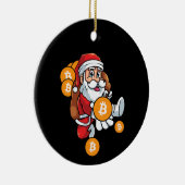 Funny Bitmunt Santa Matching Crypto Kerstmis Keramisch Ornament (Rechts)