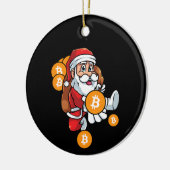 Funny Bitmunt Santa Matching Crypto Kerstmis Keramisch Ornament (Links)