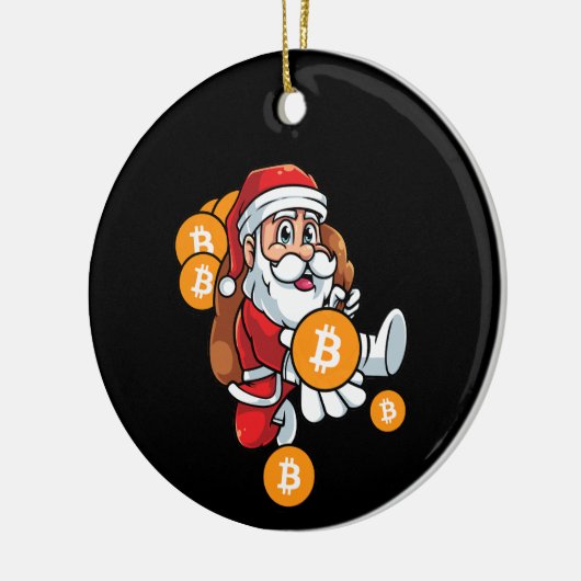 Funny Bitmunt Santa Matching Crypto Kerstmis Keramisch Ornament (Links)