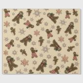 Funny Bitten Gingerbrood Mannen Cadeaupapier (Vlak)