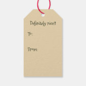 Funny Bitten GingerbrooMan Cadeaulabel (Achterkant)