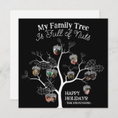 Funny Black Afbeelding Family Tree is vol met note Feestdagenkaart (Voorkant / Achterkant)