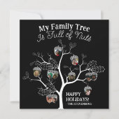 Funny Black Afbeelding Family Tree is vol met note Feestdagenkaart (Voorkant)