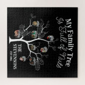 Funny Black Afbeelding Family Tree is vol met note Legpuzzel (Horizontaal)