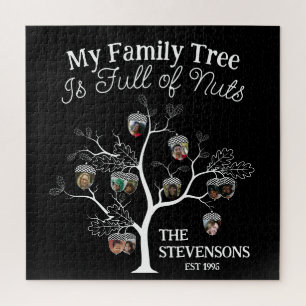 Funny Black Afbeelding Family Tree is vol met note Legpuzzel