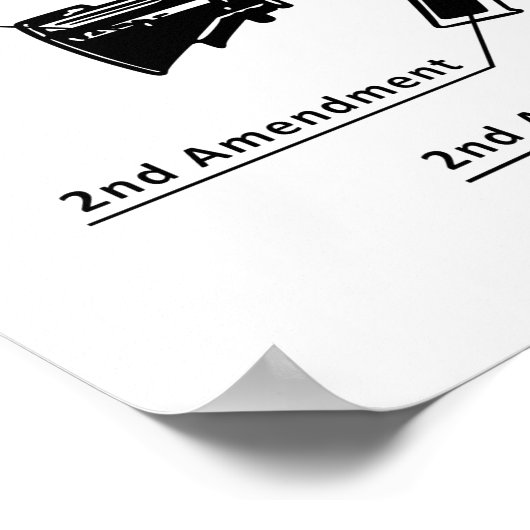 Funny Black and White AR-15 Poster (Hoek)