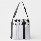Funny Black and White Arrows Stripes Bag Crossbody Tas (Achterkant)