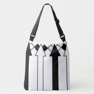 Funny Black and White Arrows Stripes Bag Crossbody Tas