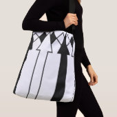 Funny Black and White Arrows Stripes Bag Crossbody Tas (Dichtbij)