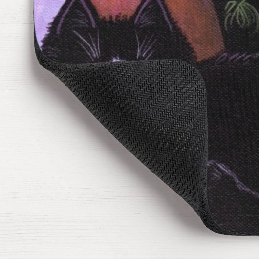 Funny Black and White Cat Creationarts Muismat (Hoek)