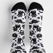 Funny Black and White Cats Pattern Socks Sokken (Top)