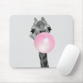 Funny Black and White Giraffe met Bubble Gum Muismat (Met muis)