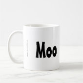 Funny Black and White Koe Cartoon Koffiemok (Links)