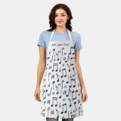 Funny Black and White Music Musical Notes Pattern Schort (Gedragen)