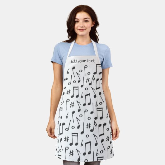 Funny Black and White Music Musical Notes Pattern Schort (Gedragen)