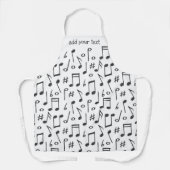 Funny Black and White Music Musical Notes Pattern Schort (Voorkant)