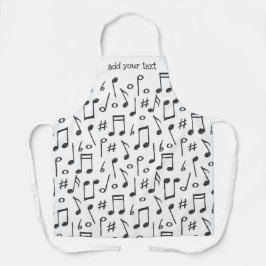 Funny Black and White Music Musical Notes Pattern Schort